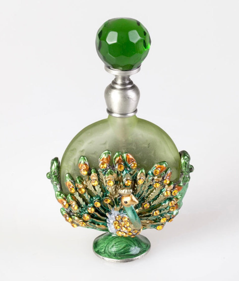 PB-Green Peacock Perfume Bottle