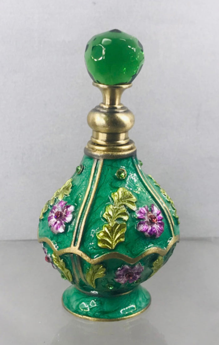 PB- Green Floral Perfume Bottle