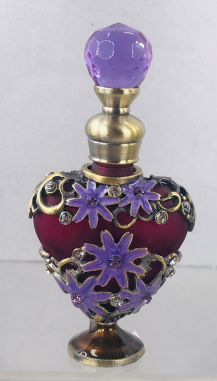 PB-Purple floral Perfume Bottle