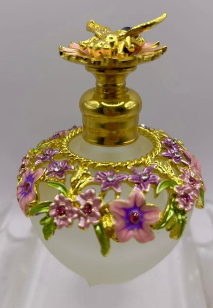 PB-Pink floral Perfume bottle with Bee