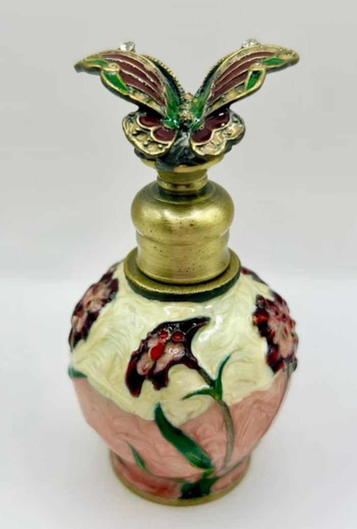 PB-Pink Floral Perfume bottle with Butterfly