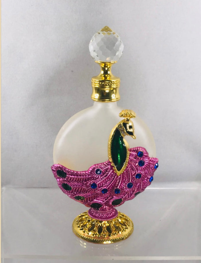 PB-Pink  Peacock Perfume Bottle